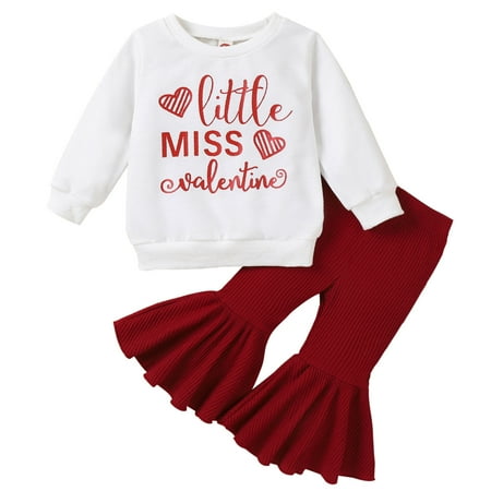 GWAABD Baby Girl Clothes Set White Cotton Blend Toddler Girls Long Sleeve Letter T Shirt Pullover Tops Bell Bottoms Pants Kids Outfits 80
GWAABD Baby Girl Clothes Set White Cotton Blend Toddler Girls Long Sleeve Letter T Shirt Pullover Tops Bell Bottoms Pants Kids Outfits 80