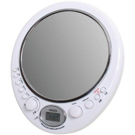 Jensen Jwm-150 Am\/fm Alarm Clock Shower Radio With Fog Resistant Mirror