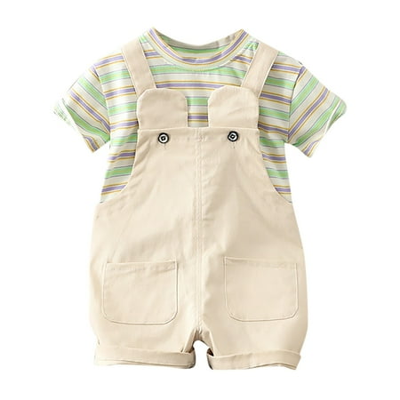 Toddler Girls Suit Striped Short Sleeve T-Shirt Solid Color Adjustable Spaghetti Strap 2PCS Set Outdoor Wear Kids Child Clothing Streetwear Dailywear Outwear
Toddler Girls Suit Striped Short Sleeve T-Shirt Solid Color Adjustable Spaghetti Strap 2PCS Set Outdoor Wear Kids Child Clothing Streetwear Dailywear Outwear