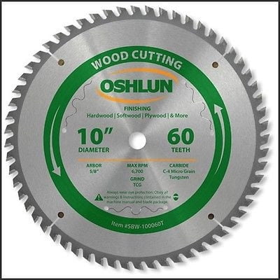 10 60T Triple Chip Grind Carbide Tip Wood Cutting Saw Blade