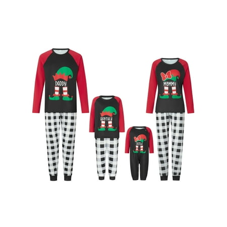 Suanret Christmas Family Matching Pajamas Sets Letter Boots Print Long Sleeve Tops Plaid Pants Homewear PJs Black Red Mom-L
Suanret Christmas Family Matching Pajamas Sets Letter Boots Print Long Sleeve Tops Plaid Pants Homewear PJs Black Red Mom-L