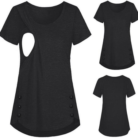 Juebong Women s Maternity Nursing Tops Comfy Short Sleeve Round Neck Solid Breastfeeding T-Shirt Crewneck Breast Feeding Pregnant Woman Nursing Blouse T-Shirt
Juebong Women s Maternity Nursing Tops Comfy Short Sleeve Round Neck Solid Breastfeeding T-Shirt Crewneck Breast Feeding Pregnant Woman Nursing Blouse T-Shirt