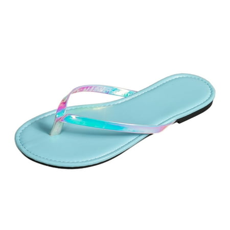 MIASHUI Shoes for Women Summer Fashion Clip Toe Solid Color Flip Flops Out Beach Slippers Sky Blue 9
MIASHUI Shoes for Women Summer Fashion Clip Toe Solid Color Flip Flops Out Beach Slippers Sky Blue 9