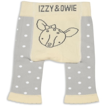 Izzy & Owie - Yellow Polka Dot Deer Baby Leggings 0-6 Months