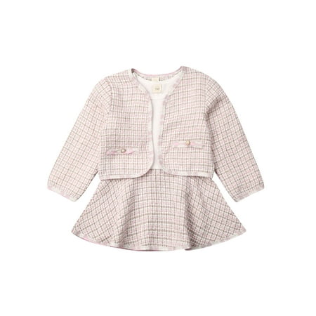 IZhansean Toddler Baby Girls Winter Clothes Plaid Coat Tops+Tutu Dress Formal Outfits Set Pink 6-12 Months
IZhansean Toddler Baby Girls Winter Clothes Plaid Coat Tops+Tutu Dress Formal Outfits Set Pink 6-12 Months
