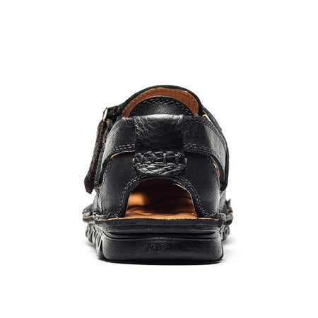 Hinvhai Leather Sandals for Men Clearance Summer Mens Leather Sandals Flats Beach Walking Non-SlipSoft Bottom Shoes Black 10(45)
Hinvhai Leather Sandals for Men Clearance Summer Mens Leather Sandals Flats Beach Walking Non-SlipSoft Bottom Shoes Black 10(45)