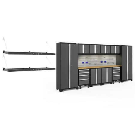 NewAge Products Bold Series Gray 14 Piece Cabinet Set 24-Gauge Steel Complete Garage Storage System