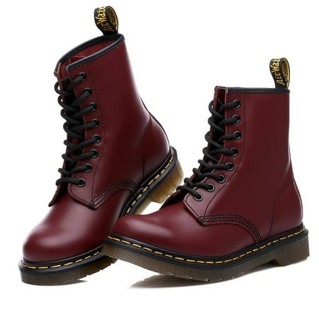 Stylish Lace Up Ankle Boots Round Toe Anti-slip Rubber Boots Women s Footwear