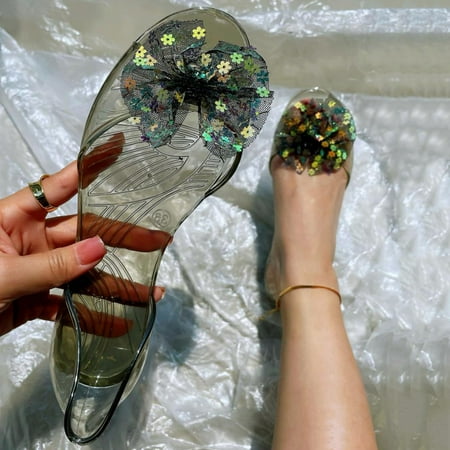 PhoneSoap Women Sandals Flat Sequin Shoes Crystal Jelly Fish Mouth Shoes Transparent Shoes Black
PhoneSoap Women Sandals Flat Sequin Shoes Crystal Jelly Fish Mouth Shoes Transparent Shoes Black