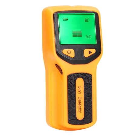 Stud Finder Wall Scanner Sensor 5 In 1 Detector HD LCD Display For Wood AC Wire Center Edge Yellow