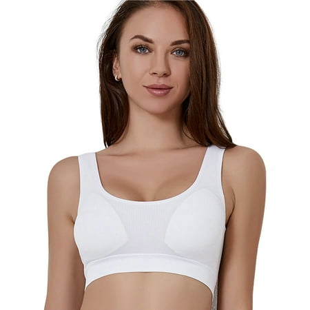PERZOE Sport Bra Wide Shoulder Straps U-Shape Beauty Back Padded Wireless Sport Bra Women Solid Color Ribbed Sport Vest
PERZOE Sport Bra Wide Shoulder Straps U-Shape Beauty Back Padded Wireless Sport Bra Women Solid Color Ribbed Sport Vest