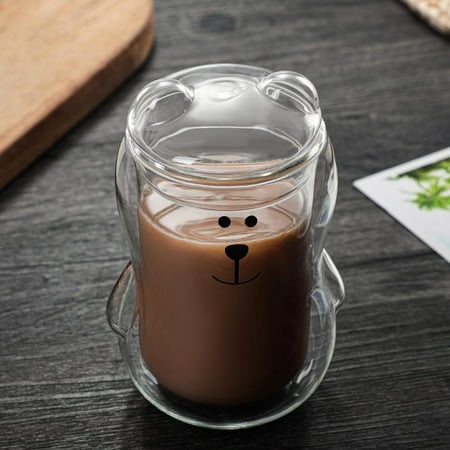 Retap Heat-resistant Glass Double-layer Bear Cup Coffee Cup With Lid Double-layer Insulated Glass Transparent
Retap Heat-resistant Glass Double-layer Bear Cup Coffee Cup With Lid Double-layer Insulated Glass Transparent