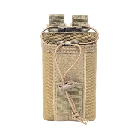 Outdoor Tactical Hunting Talkie Bags Molle Phone Pocket Waist Bags (Khaki)