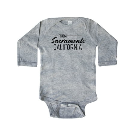 Inktastic From Sacramento California in Black Distressed Text Gift Baby Boy or Baby Girl Long Sleeve Bodysuit
Inktastic From Sacramento California in Black Distressed Text Gift Baby Boy or Baby Girl Long Sleeve Bodysuit