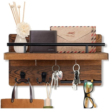 Key Holder for Wall Decorative with 5 Key Hooks Wooden Key Hanger for Wall with Mail Key Rack Wall Mounted Mail Sorter Organizer Rustic Entryway Decor Home Decor
Key Holder for Wall Decorative with 5 Key Hooks Wooden Key Hanger for Wall with Mail Key Rack Wall Mounted Mail Sorter Organizer Rustic Entryway Decor Home Decor