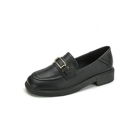 Lacyhop Womens Casual Shoe Square Toe Flats Slip On Loafers Party Comfort Vintage Shoes Retro Chunky Loafer Black 5
Lacyhop Womens Casual Shoe Square Toe Flats Slip On Loafers Party Comfort Vintage Shoes Retro Chunky Loafer Black 5