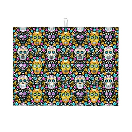 Sigee Sugar Skulls for Dish Drying Mat for Kitchen Counter Premium Kitchen Drying Mat 18 x 24 Dish Drying Pad 
Sigee Sugar Skulls for Dish Drying Mat for Kitchen Counter Premium Kitchen Drying Mat 18 x 24 Dish Drying Pad