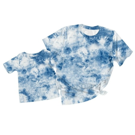 Women Casual Colorful Tie Dye Print Round Neck Short Sleeve T Shirt Parent And Child Top Mother Daughter Christmas Pajamas for Family
Women Casual Colorful Tie Dye Print Round Neck Short Sleeve T Shirt Parent And Child Top Mother Daughter Christmas Pajamas for Family