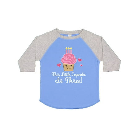Inktastic 3rd Birthday Cupcake Girls Cute Gift Toddler Toddler Girl T-Shirt