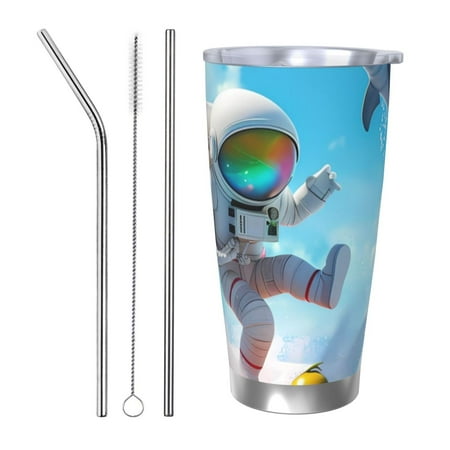 Junzan Astronaut Tropical Dolphin for 20oz Stainless Steel Insulated Car Cup with Spillproof Lid - Insulated Coffee Mug Thermal Cup-Straw Three-piece Set
Junzan Astronaut Tropical Dolphin for 20oz Stainless Steel Insulated Car Cup with Spillproof Lid - Insulated Coffee Mug Thermal Cup-Straw Three-piece Set