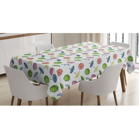 Umbrella Tablecloth Cartoon Style Umbrella in Different Colors Cute Autumn Theme Rainy Weather Doodle Rectangular Table Cover for Dining Room Kitchen 60 X 84 Inches Multicolor by Ambesonne
Umbrella Tablecloth Cartoon Style Umbrella in Different Colors Cute Autumn Theme Rainy Weather Doodle Rectangular Table Cover for Dining Room Kitchen 60 X 84 Inches Multicolor by Ambesonne