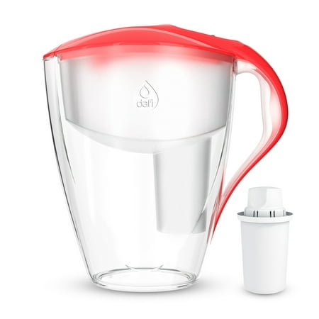 

Dafi Omega Standard LED Filtering Water Pitcher 16 Cup Red Made in Europe BPA-Free