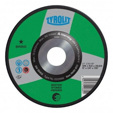 Diamond Products 34301945 C30BF Bond Tyrolit Basic Depressed Center Wheel for Grinding 5 x 0.25 x 0.875 in.
Diamond Products 34301945 C30BF Bond Tyrolit Basic Depressed Center Wheel for Grinding 5 x 0.25 x 0.875 in.