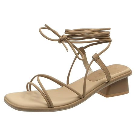 Gzea Women s Sandals Dressy Ankle Strap Sandals For Women Summer New Large Size Square Head Fish Mouth Thick Heel Fashion Sandals Summer Sandals Khaki 38
Gzea Women s Sandals Dressy Ankle Strap Sandals For Women Summer New Large Size Square Head Fish Mouth Thick Heel Fashion Sandals Summer Sandals Khaki 38