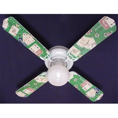 New POKER CARDS CASINO CRAPS BLACK JACK Ceiling Fan 42