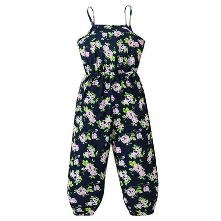 6 Month Baby Girl Clothes Kids Toddler Children Baby Girls Print Floral Spring Summer Sleeveless Romper Jumpsuit Clothes 3 Month Summer Clothes