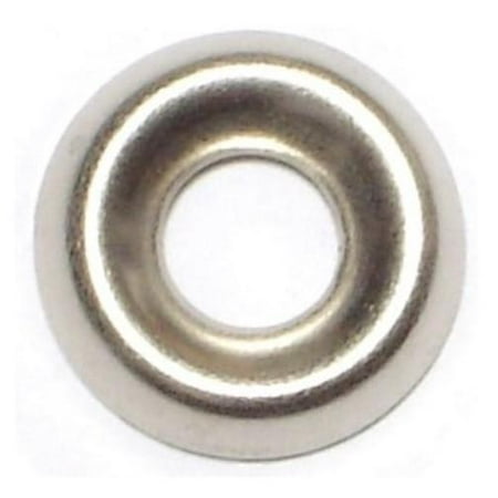 #8 x 13/64 x 17/32 Nickel Plated Steel Finishing Washers
