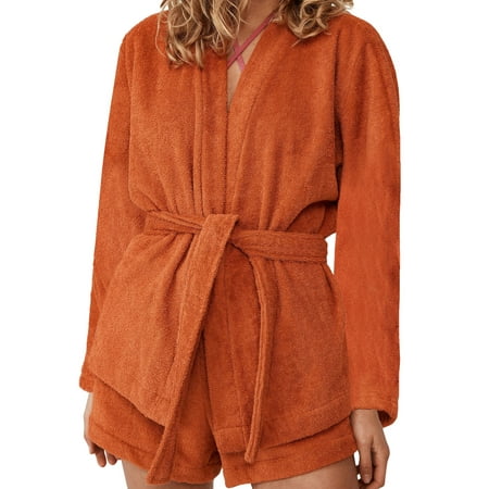 Urobanpeeg Women Warm Fuzzy Fleece Two Piece Pajamas Outfits Coat Jacket Outwear and Shorts Set Loungewear
Urobanpeeg Women Warm Fuzzy Fleece Two Piece Pajamas Outfits Coat Jacket Outwear and Shorts Set Loungewear