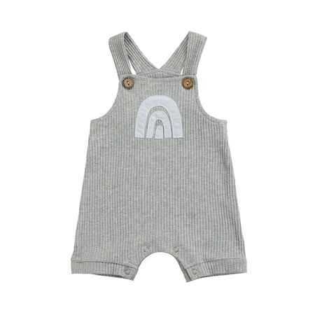 Genuiskids Newborn Infant Baby Summer Rompers Rainbow Print Ribbed Square Neck Sleeveless Jumpsuits for Toddler Girls Boys 0-18 Months
Genuiskids Newborn Infant Baby Summer Rompers Rainbow Print Ribbed Square Neck Sleeveless Jumpsuits for Toddler Girls Boys 0-18 Months