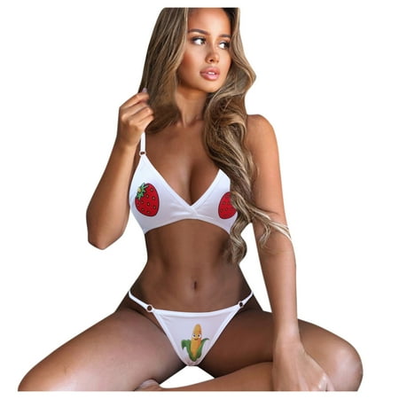 Tangnade Lingerie For Womens Pajamas Women Sexy Lingerie Cartoon Fruit Push Up Top Bra Pants Underwear Set Sleepwear
Tangnade Lingerie For Womens Pajamas Women Sexy Lingerie Cartoon Fruit Push Up Top Bra Pants Underwear Set Sleepwear
