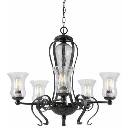 Belen Kox 25 Inch Tall Metal Chandelier in Eternity Finish
