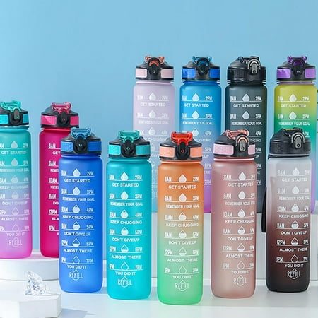 Motivational Water Bottle 32 oz with Straw & Time Marker BPA Free & Leakproof Tritan Portable Reusable Fitness Sports Water Jug for Men Women & Kids (with Bottle Brush and Straw Brush)
Motivational Water Bottle 32 oz with Straw & Time Marker BPA Free & Leakproof Tritan Portable Reusable Fitness Sports Water Jug for Men Women & Kids (with Bottle Brush and Straw Brush)