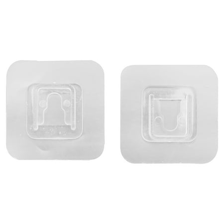 Multi- Hooks 50 Pairs Double-Sided Adhesive Wall Hooks Waterproof Wall Hanger Transparent Suction Cup