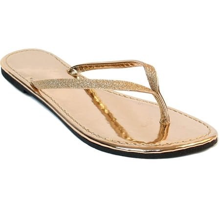 Women s Glitter Casual Flat Summer Thong Flip Flop Sandal (FREE SHIPPIING)
