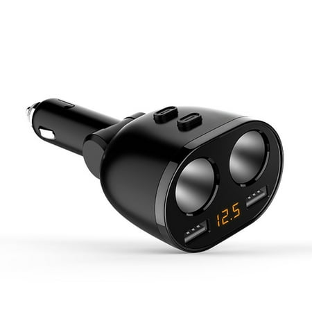 2 Ports USB 2.0 Battery 12V 24V and Double Sockets Car Extender