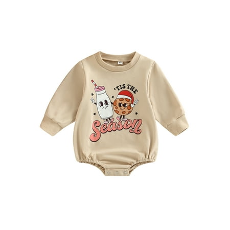 xkwyshop Baby Girls Christmas Sweatshirt Romper Long Sleeve Letter Cookie Print Bodysuit Cute Fall Clothes Beige 12-18 Months
xkwyshop Baby Girls Christmas Sweatshirt Romper Long Sleeve Letter Cookie Print Bodysuit Cute Fall Clothes Beige 12-18 Months