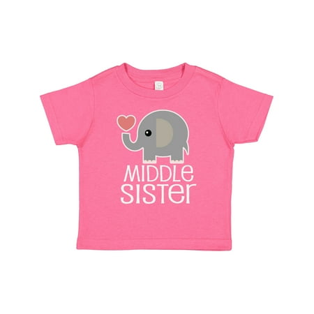 Inktastic Middle Sister Outfit Gift Toddler Toddler Girl T-Shirt