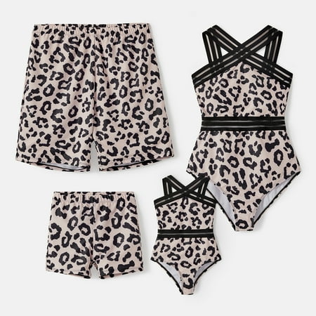 PatPat Mommy and Me Family Matching Leopard Print Crisscross One-piece Swimsuit and Swim Trunks
PatPat Mommy and Me Family Matching Leopard Print Crisscross One-piece Swimsuit and Swim Trunks