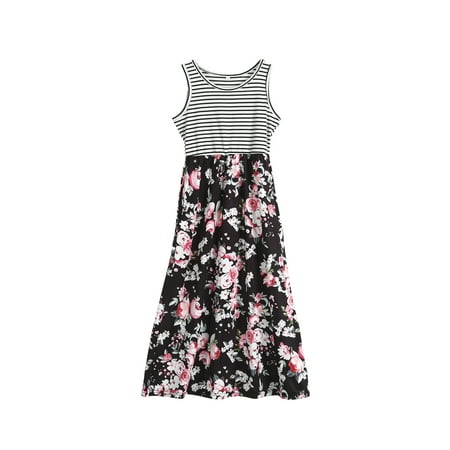 Family Matching Dress Women Girls Mother and Daughter Striped Maxi Long Dress Floral Sleeveless Sling Dresses
Family Matching Dress Women Girls Mother and Daughter Striped Maxi Long Dress Floral Sleeveless Sling Dresses