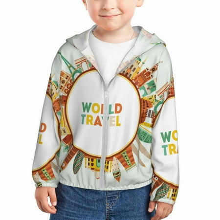 Lukts World Travel3 Print Children s Long-Sleeved Sun Protection Clothing Hooded Sweatshirts for Boys and Girls Outdoor Sports-5 Years
Lukts World Travel3 Print Children s Long-Sleeved Sun Protection Clothing Hooded Sweatshirts for Boys and Girls Outdoor Sports-5 Years