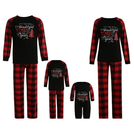 JBEELATE Christmas Family Pajamas Matching Sets Newborn Letter Print Pullover T-Shirt + Plaid Pants/Baby Romper
JBEELATE Christmas Family Pajamas Matching Sets Newborn Letter Print Pullover T-Shirt + Plaid Pants/Baby Romper