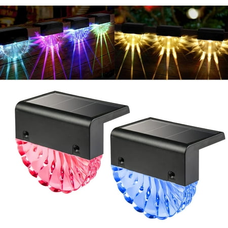 2 Pieces Of Solar Fence Lights 2 Warm White/Color Changing Modes Waterproof Led Step Lights Garden Lights
2 Pieces Of Solar Fence Lights 2 Warm White/Color Changing Modes Waterproof Led Step Lights Garden Lights