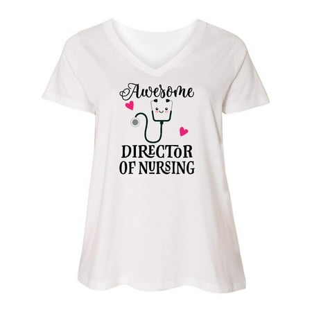Inktastic Director of Nursing Gift Women s Plus Size V-Neck