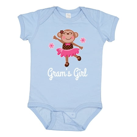 Inktastic Gram Girl Ballerina Monkey Gift Baby Girl Bodysuit