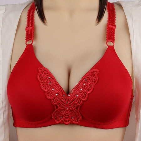 Qiaocaity Bras for Women Push-up Bra Womens Lingerie Woman s Solid Color Comfortable Hollow Out Perspective Bra Underwear No Rims Gifts for Women Red M
Qiaocaity Bras for Women Push-up Bra Womens Lingerie Woman s Solid Color Comfortable Hollow Out Perspective Bra Underwear No Rims Gifts for Women Red M