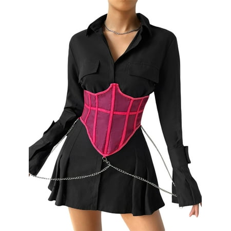 Women s Lace Up Boned Overbust Corset Bustier Lingerie Bodyshaper Top Waist Training Girdle for Shirt Dress
Women s Lace Up Boned Overbust Corset Bustier Lingerie Bodyshaper Top Waist Training Girdle for Shirt Dress